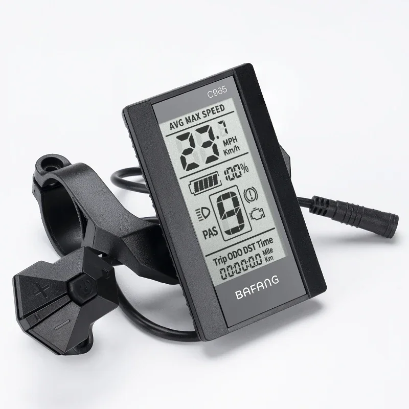BAFANG C965 LCD Display Speed Indicator E-Bike Kit for BBS01B/BBS02B Mid Drive Motor, 36V/48V 750W