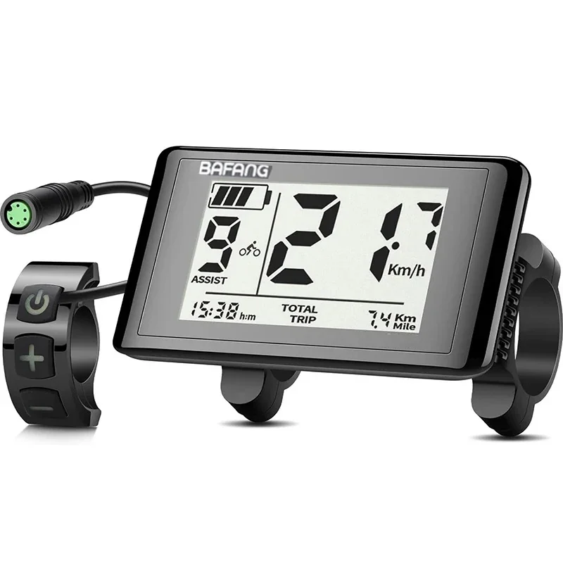 BAFANG Electric Bike LED Display C961 for BBS01B, BBS02B, BBSHD Mid Drive Motors - Ebike Computer with UART Conversion Kit