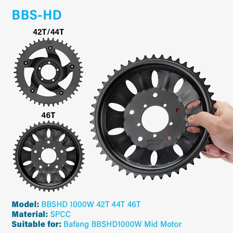 BAFANG Chainring Chain Wheel Guard Sprocket Chainwheel (42T/44T/46T) for BBSHD Mid Motor Ebike Conversion Accessories