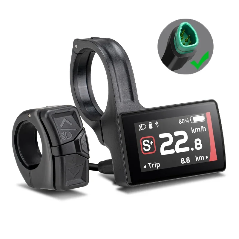 BAFANG DPC245 TFT LCD Display, 0-6 Modes, Bluetooth Speedometer for BAFANG Mid Motors (CAN Protocol: M510, M600, M560, M510, M420)