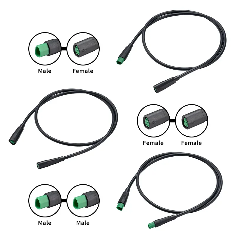 BAFANG 55CM Electric Bike Display Extension Cable - Male/Female Connector for BBS Mid Motor & Hub Motor - CAN Protocol